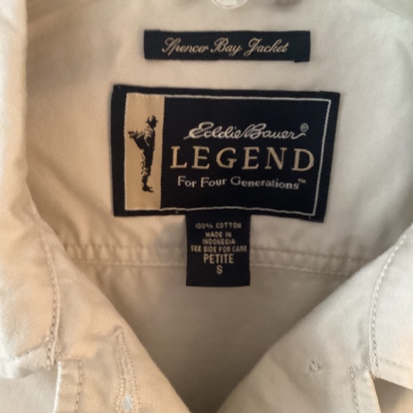 Eddie Bauer Legend Khaki Utility Field Jacket Women Sz Petite Small - Picture 7 of 7